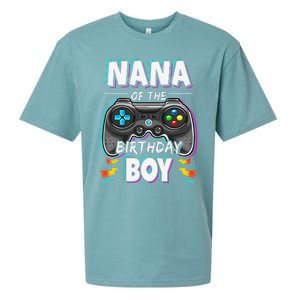 Nana Of The Birthday Boy Video Game Bday Party Gamer Sueded Cloud Jersey T-Shirt