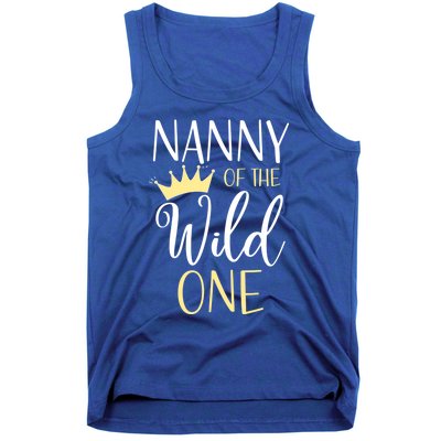 Nanny Of The Wild One First Birthday Matching Family Cool Gift Tank Top