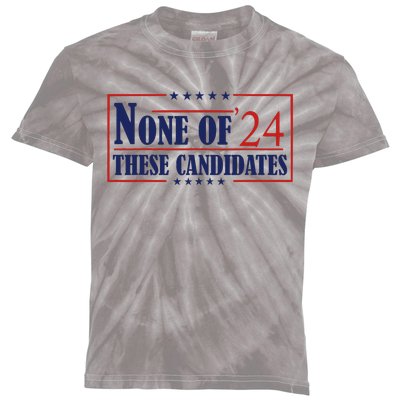 None Of These Candidates 2024 Funny Election Trump Biden Kids Tie-Dye T-Shirt