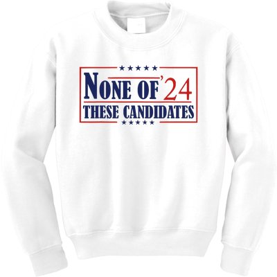 None Of These Candidates 2024 Funny Election Trump Biden Kids Sweatshirt