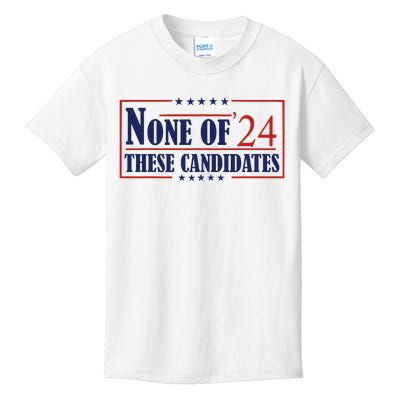 None Of These Candidates 2024 Funny Election Trump Biden Kids T-Shirt