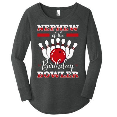 Nephew Of The Birthday Bowler Bday Bowling Party Celebration Women's Perfect Tri Tunic Long Sleeve Shirt