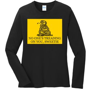 No Ones Treading On You Sweetie Ladies Long Sleeve Shirt