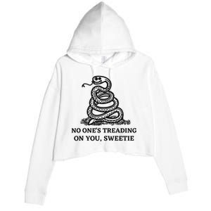 No Ones Treading On You Sweetie Crop Fleece Hoodie