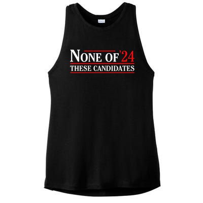 None Of These Candidates 2024 Funny Presidential Election Ladies PosiCharge Tri-Blend Wicking Tank