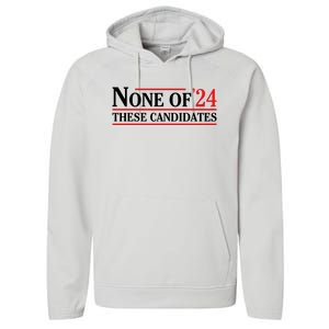 None Of These Candidates 2024 Funny Presidential Election Performance Fleece Hoodie