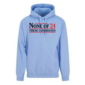 None Of These Candidates 2024 Funny Presidential Election Unisex Surf Hoodie