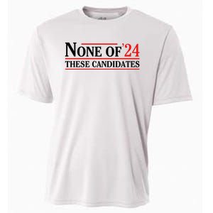 None Of These Candidates 2024 Funny Presidential Election Cooling Performance Crew T-Shirt