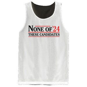 None Of These Candidates 2024 Funny Presidential Election Mesh Reversible Basketball Jersey Tank