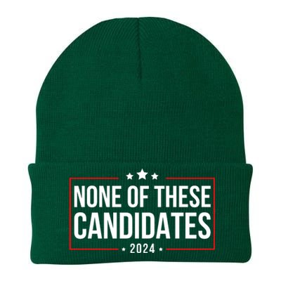 None Of These Candidates 2024 Funny Presidential Election Knit Cap Winter Beanie