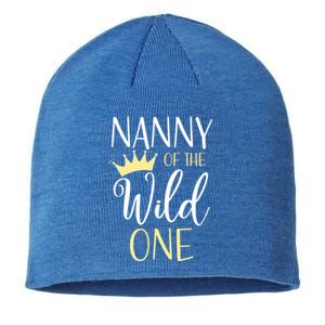 Nanny Of The Wild One First Birthday Matching Family Gift Sustainable Beanie