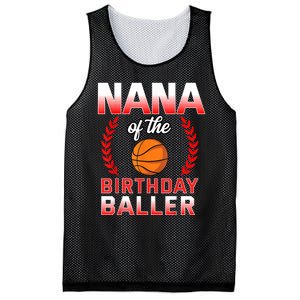 Nana Of The Birthday Boy Basketball Bday Celebration Mesh Reversible Basketball Jersey Tank