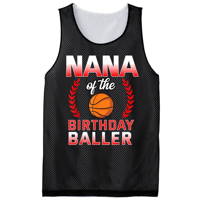 Nana Of The Birthday Boy Basketball Bday Celebration Mesh Reversible Basketball Jersey Tank