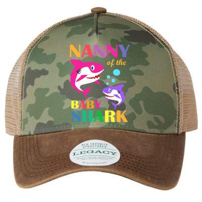 Nanny Of The Baby Birthday Shark Nanny Shark Mother's Day Legacy Tie Dye Trucker Hat