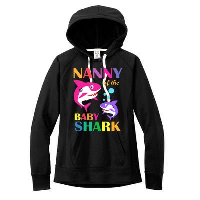 Nanny Of The Baby Birthday Shark Nanny Shark Mother's Day Women's Fleece Hoodie