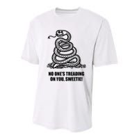 No One's Treading On You Sweetie Youth Performance Sprint T-Shirt