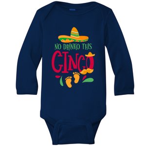 No O This Cinco Cinco De Mayo Pregnancy Announcet Great Gift Baby Long Sleeve Bodysuit