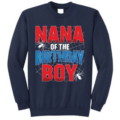 Nana Of The Birthday Spider Web Boy Family Matching Sweatshirt