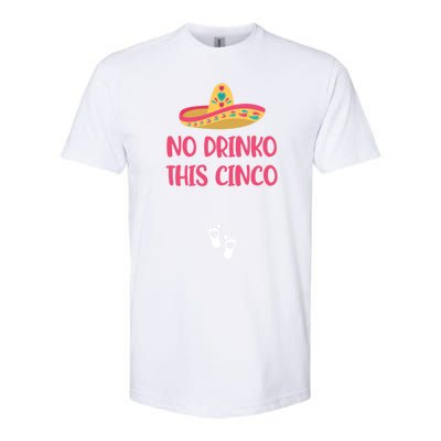 No O This Cinco Pregnancy Announcet Cinco De Mayo Gift Softstyle CVC T-Shirt