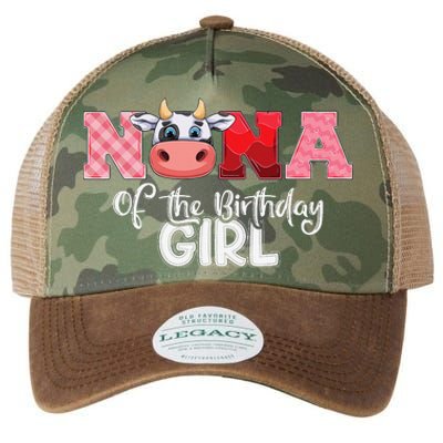 Nana of The Birthday Cow Family Cow Farm Matching Legacy Tie Dye Trucker Hat