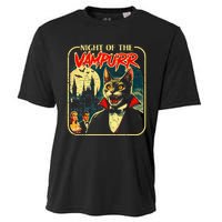 Night Of The Vampurr Funny Cat Halloween Cooling Performance Crew T-Shirt