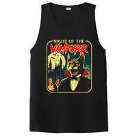 Night Of The Vampurr Funny Cat Halloween PosiCharge Competitor Tank