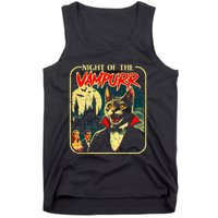 Night Of The Vampurr Funny Cat Halloween Tank Top