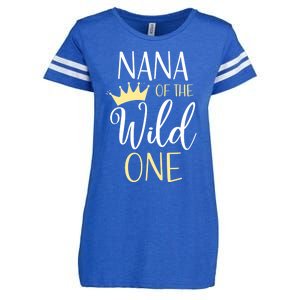 Nana Of The Wild One First Birthday Matching Family Meaningful Gift Enza Ladies Jersey Football T-Shirt