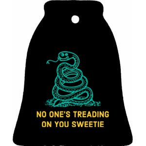 No Ones Treading On You Sweetie Snake Ceramic Bell Ornament