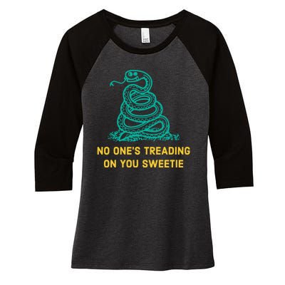 No Ones Treading On You Sweetie Snake Women's Tri-Blend 3/4-Sleeve Raglan Shirt