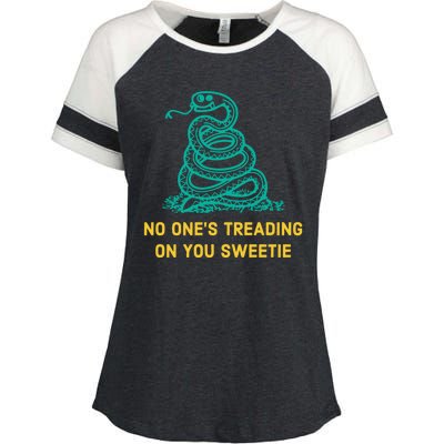 No Ones Treading On You Sweetie Snake Enza Ladies Jersey Colorblock Tee