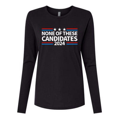 None Of These Candidates 2024 Funny Nevada President Womens Cotton Relaxed Long Sleeve T-Shirt