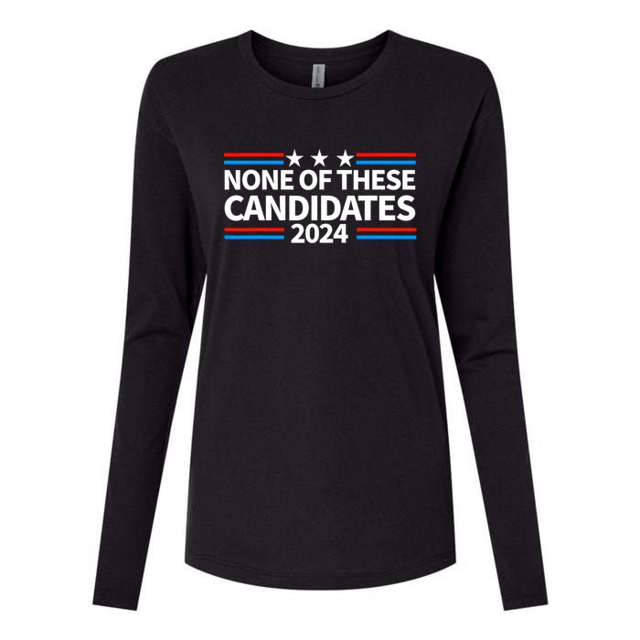 None Of These Candidates 2024 Funny Nevada President Womens Cotton Relaxed Long Sleeve T-Shirt