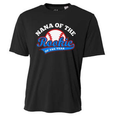 Nana of the Rookie of the Year Baseball Grandma Cooling Performance Crew T-Shirt