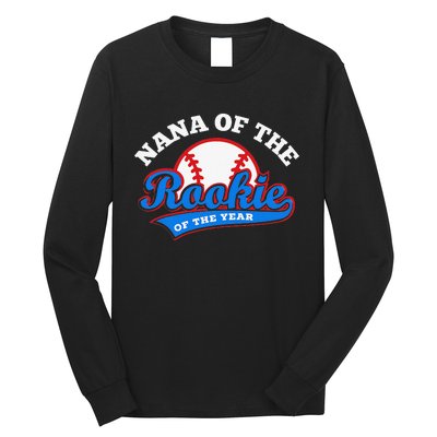 Nana of the Rookie of the Year Baseball Grandma Long Sleeve Shirt