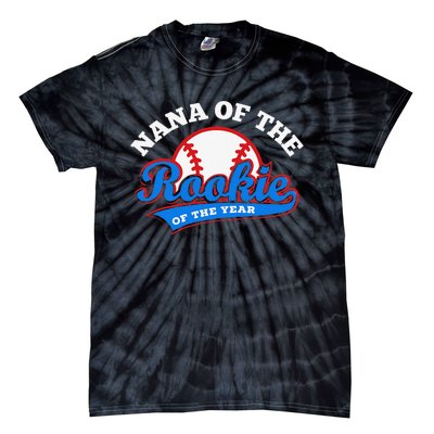 Nana of the Rookie of the Year Baseball Grandma Tie-Dye T-Shirt