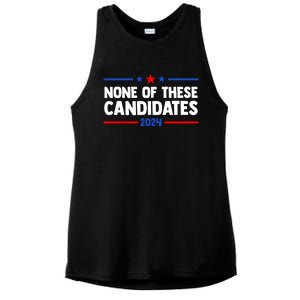 None Of These Candidates 2024 Funny Nevada President Ladies PosiCharge Tri-Blend Wicking Tank