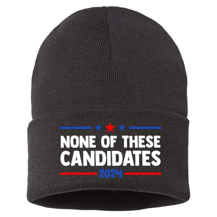 None Of These Candidates 2024 Funny Nevada President Sustainable Knit Beanie