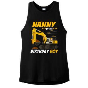 Nanny Of The Birthday Boy Construction Birthday Party Ladies PosiCharge Tri-Blend Wicking Tank