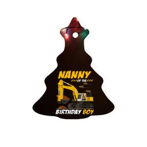 Nanny Of The Birthday Boy Construction Birthday Party Ceramic Tree Ornament