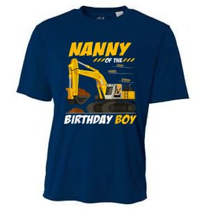 Nanny Of The Birthday Boy Construction Birthday Party Cooling Performance Crew T-Shirt