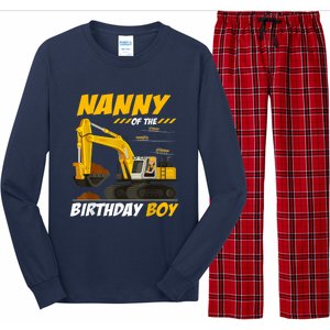 Nanny Of The Birthday Boy Construction Birthday Party Long Sleeve Pajama Set