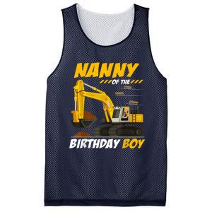 Nanny Of The Birthday Boy Construction Birthday Party Mesh Reversible Basketball Jersey Tank