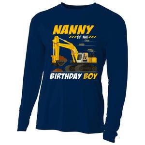 Nanny Of The Birthday Boy Construction Birthday Party Cooling Performance Long Sleeve Crew