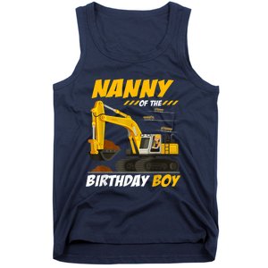 Nanny Of The Birthday Boy Construction Birthday Party Tank Top