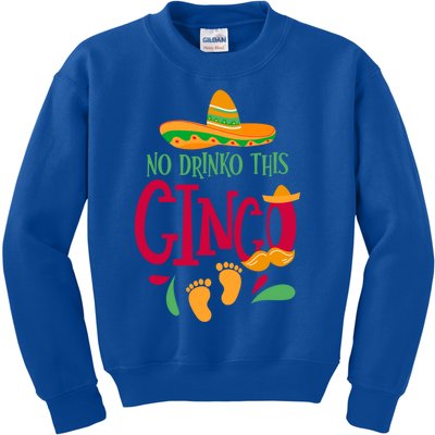 No O This Cinco Cinco De Mayo Pregnancy Announcet Gift Kids Sweatshirt