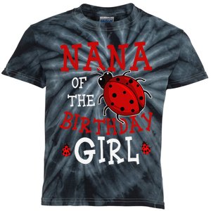 Nana Of The Birthday Ladybug Bday Party Celebration Kids Tie-Dye T-Shirt