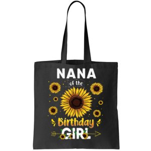 Nana Of The Birthday Sunflower Party Family Matching Tote Bag