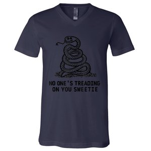 No One's Treading On You Sweetie Snake V-Neck T-Shirt