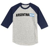 Nations Of The World Argentina Kids Colorblock Raglan Jersey